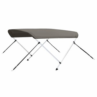 Biminitop 2 bogen 180x130x110 cm grijs 6