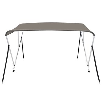 Biminitop 3 bogen 183x140x137 cm grijs 3
