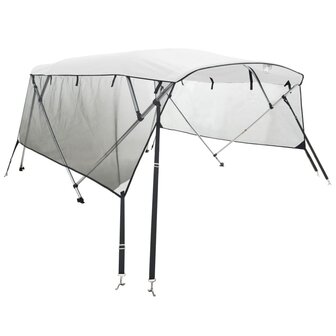 Biminitop 4 bogen met mesh zijwanden 243x(185-198)x137 cm 2