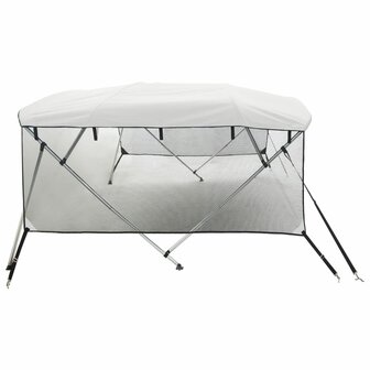 Biminitop 4 bogen met mesh zijwanden 243x(200-213)x137 cm 7