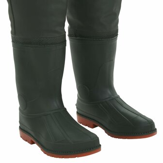 Waadbroek met laarzen maat 42 groen  6