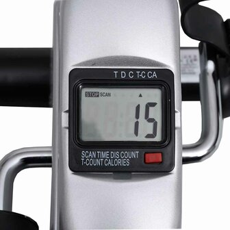 Mini Hometrainer met plastic vliegwiel (zilver) 4