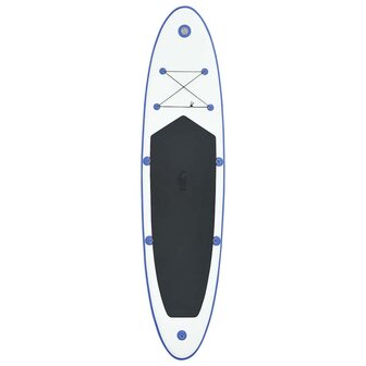 Stand Up Paddleboardset opblaasbaar blauw en wit  3
