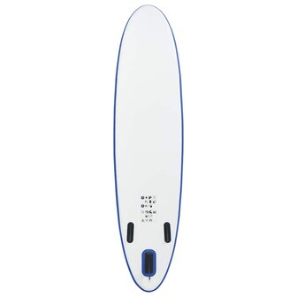 Stand Up Paddleboardset opblaasbaar blauw en wit  4