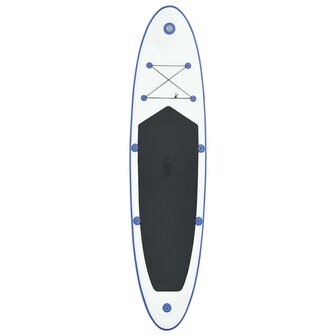 Stand Up Paddleboardset opblaasbaar blauw en wit 3