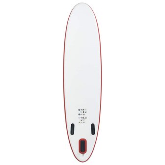 Stand Up Paddleboardset opblaasbaar rood en wit 4