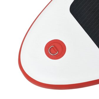 Stand-up paddleboard opblaasbaar met zeilset rood en wit 8