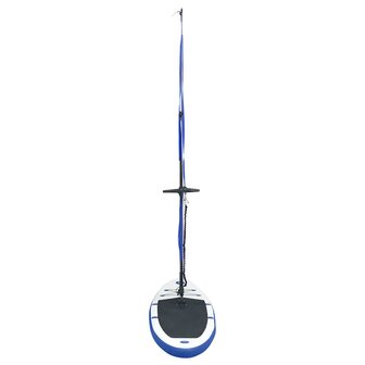 Stand-up paddleboard opblaasbaar met zeilset blauw en wit 4