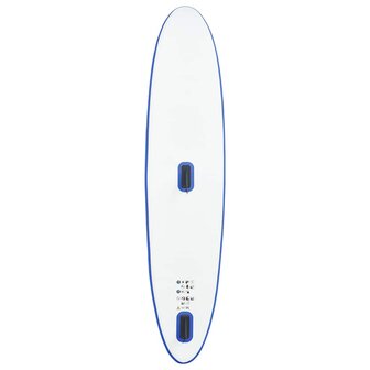 Stand-up paddleboard opblaasbaar met zeilset blauw en wit 6