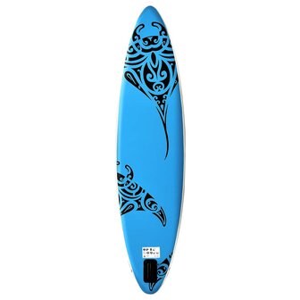 Stand Up Paddleboardset opblaasbaar 320x76x15 cm blauw 4