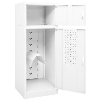 Zadelkast 53x53x140 cm staal wit    5