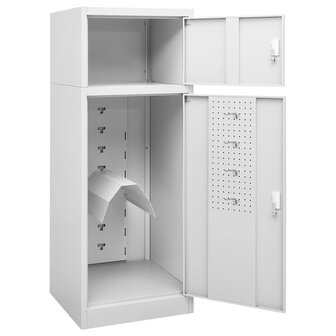 Zadelkast 53x53x140 cm staal lichtgrijs    5