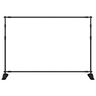 Achtergrondstandaards 2 st 305x243 cm staal zwart 4