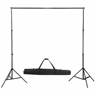 Studioset met zwarte achtergrond en lampen 600x300 cm  5