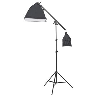 Fotostudioset met verlichtingsset en achtergrond 8