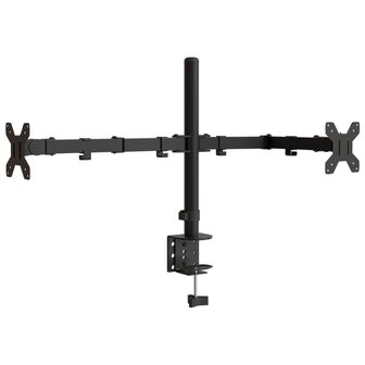 Monitorstandaard dubbel VESA 75/100 mm staal zwart 3