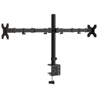 Monitorstandaard dubbel VESA 75/100 mm staal zwart 6