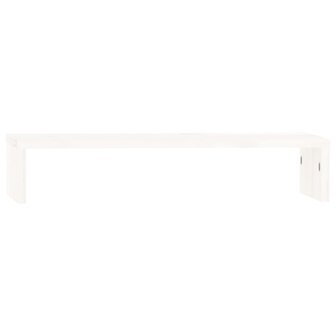 Monitorstandaard 50x27x10 cm massief grenenhout wit 2