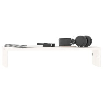 Monitorstandaard 50x27x10 cm massief grenenhout wit 5