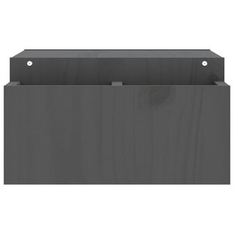 Monitorstandaard 70x27,5x15 cm massief grenenhout grijs 6