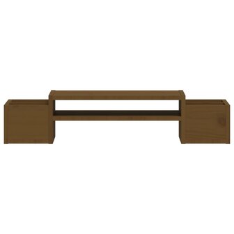 Monitorstandaard 70x27,5x15 cm massief grenenhout honingbruin 5