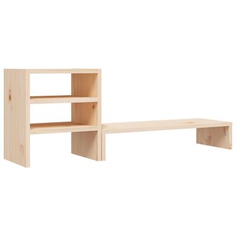 Monitorstandaard 81x20x30 cm massief grenenhout 2