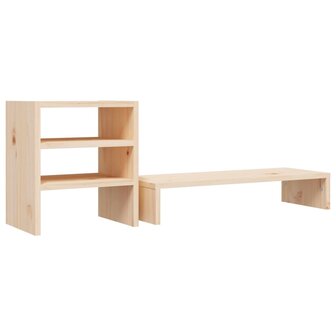 Monitorstandaard 81x20x30 cm massief grenenhout 6