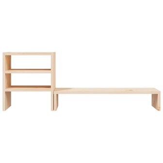 Monitorstandaard 81x20x30 cm massief grenenhout 7