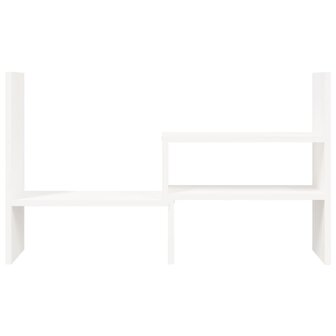 Monitorstandaard (39-72)x17x43 cm massief grenenhout wit 6