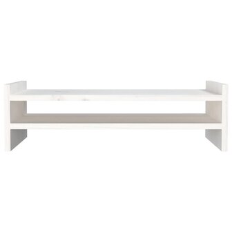 Monitorstandaard 50x27x15 cm massief grenenhout wit 5