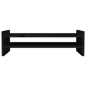 Monitorstandaard 50x27x15 cm massief grenenhout zwart 5