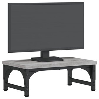 Monitorstandaard 37x23x14 cm bewerkt hout grijs sonoma eiken 3