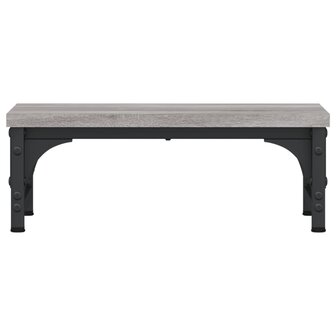 Monitorstandaard 37x23x14 cm bewerkt hout grijs sonoma eiken 4