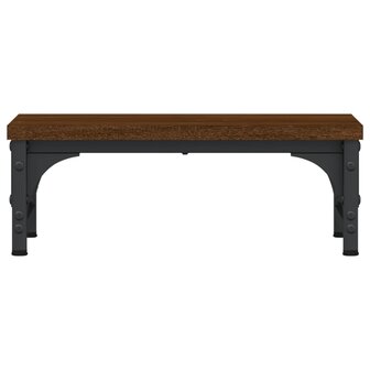 Monitorstandaard 37x23x14 cm bewerkt hout bruin eikenkleur 4