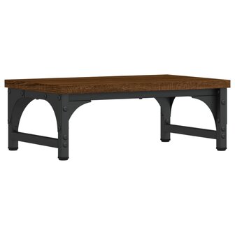 Monitorstandaard 37x23x14 cm bewerkt hout bruin eikenkleur 6