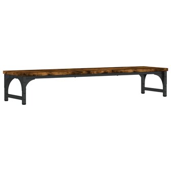 Monitorstandaard 85x23x15,5 cm bewerkt hout gerookt eikenkleur 2