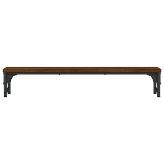 Monitorstandaard 85x23x15,5 cm bewerkt hout bruin eikenkleur 4
