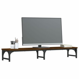 Monitorstandaard 105x23x15,5 cm bewerkt hout bruin eikenkleur 3