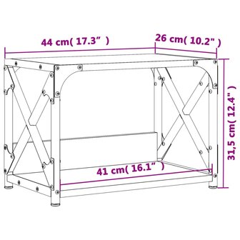 Printerstandaard 44x26x31,5 cm bewerkt hout grijs sonoma eiken 9