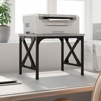 Printerstandaard 40x30x31 cm bewerkt hout grijs sonoma eiken 1