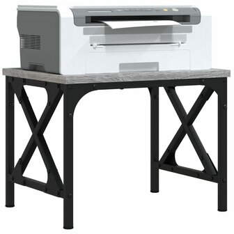 Printerstandaard 40x30x31 cm bewerkt hout grijs sonoma eiken 3