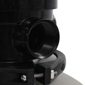 Zwembadzandfilter met 4-positie ventiel 350 mm grijs 4