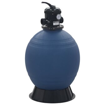 Zwembadzandfilter met 6-positie ventiel 560 mm blauw 1