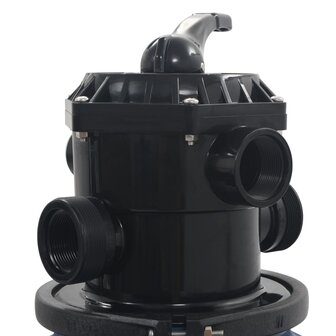 Zwembadzandfilter met 6-positie ventiel 560 mm blauw 5