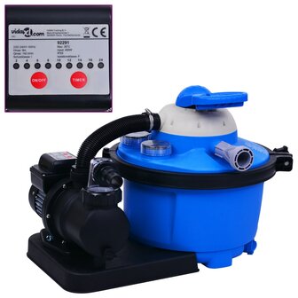 Zandfilterpomp met timer 450 W 25 L 1