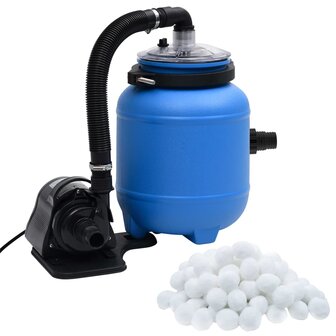 Zwembadfilterpomp 4 m&sup3;/u zwart en blauw 1