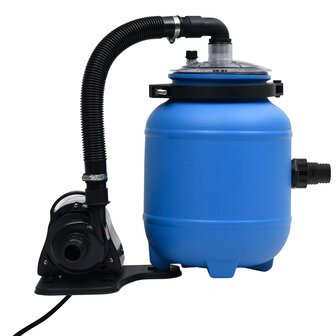 Zwembadfilterpomp 4 m&sup3;/u zwart en blauw 2