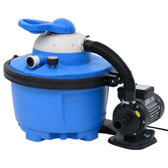 Zandfilterpomp 200 W 25 L 385x620x432 mm blauw en zwart 1