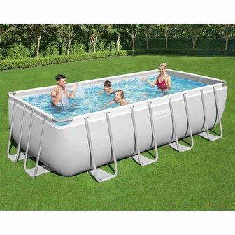 Bestway Power Steel Zwembadset rechthoekig 488x244x122 cm 1
