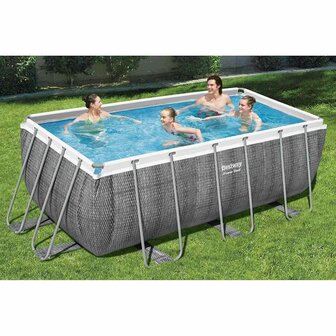 Bestway Power Steel Zwembadset rechthoekig 412x201x122 cm 1